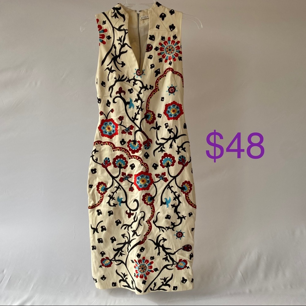 Alice + Olivia brocade dress, size 2, like new condition
